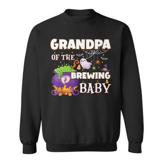 Spooky Grandpa Of Brewing Baby Halloween Theme Baby Shower Sweatshirt - Thegiftio UK
