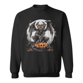 Spooky Halloween Cemetery Dragon Sweatshirt - Monsterry CA