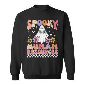 Spooky Human Resource Boo Crew Halloween Matching Hr Manager Sweatshirt | Mazezy