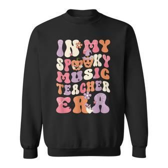 In My Spooky Music Teacher Era Ghost Halloween Teacher's Day Sweatshirt - Thegiftio UK