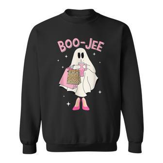 Spooky Season Cute Ghost Halloween Boujee Boo-Jee Sweatshirt | Seseable CA