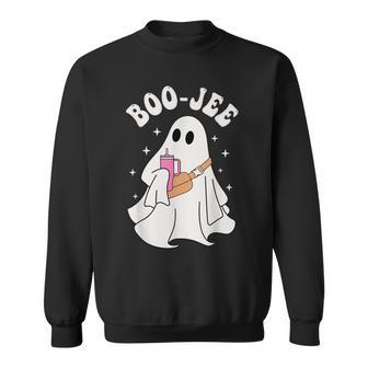 Spooky Season Cute Ghost Halloween Costume Boujee Boo-Jee Sweatshirt | Mazezy