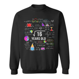 Square Root Of 16 4Th Birthday 4 Year Old Gifts Math Lover Math Funny Gifts Sweatshirt | Mazezy