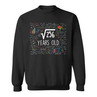 Square Root Of 256 16Th Birthday 16 Years Old Nager Sweatshirt | Mazezy