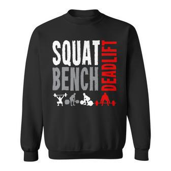 Squat Deadlift Bench Bodybuilding Weight Training Gym 2 Sweatshirt - Monsterry AU