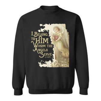St Agnes Of Rome Saint Quotes Angels Vintage Catholic Sweatshirt | Mazezy