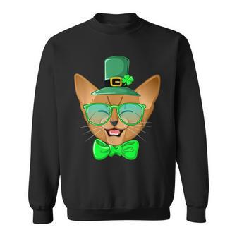St Patricks Day Cat | Kitty Leprechaun Funny Gift Leprechaun Funny Gifts Sweatshirt | Mazezy