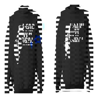 I Stand With Israel Jewish Heritage Israeli Flag Sweatshirt | Mazezy