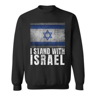 I Stand With Israel Jewish Heritage Israeli Flag Sweatshirt | Mazezy CA