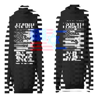 I Stand With Israel Patriotic T Usa And Israel Flag Sweatshirt - Thegiftio UK