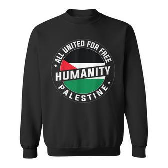 Stand With Palestine Free Palestine Peace Love Flag Sweatshirt - Monsterry CA