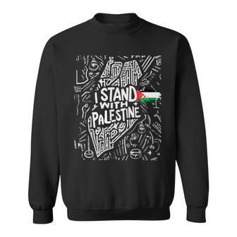 I Stand With Palestine Quote A Free Palestine Sweatshirt - Monsterry DE