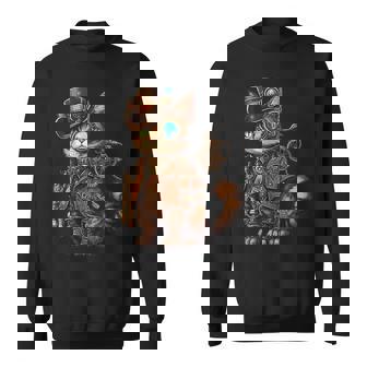Steam Punk Cat Kitten Kitty Steampunk Sweatshirt - Thegiftio