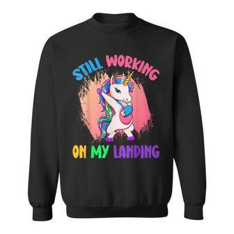 Still Working On My Landing Unicorn Mystical Unicorns Sweatshirt | Mazezy CA