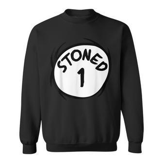 Stoned 1 420 Weed Stoner Matching Couple Group Sweatshirt | Mazezy