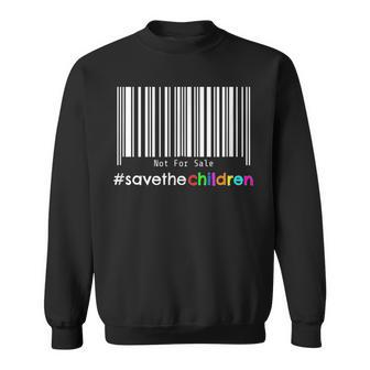 Stop Human Trafficking Bar Code Children Are Not For Sale Sweatshirt | Mazezy