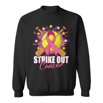Strike Out Breast Cancer Awareness Month Softball Fight Pink Sweatshirt