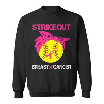Strike Out Breast Cancer Awareness Softball Fighters Sweatshirt | Mazezy