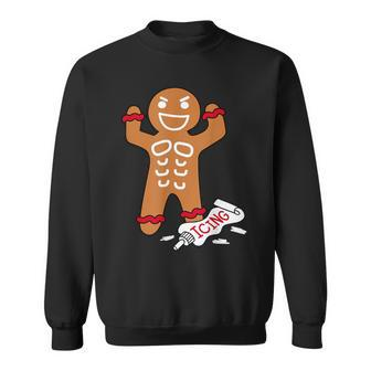 Strong Gingerbread Man Christmas Pajama Happy Holiday Xmas Sweatshirt - Monsterry
