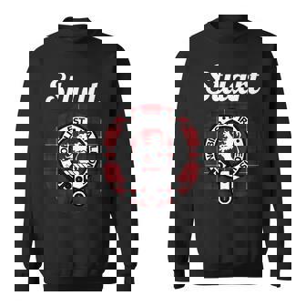 Stuart Of Bute Clan Scottish Name Coat Of Arms Tartan Sweatshirt | Mazezy