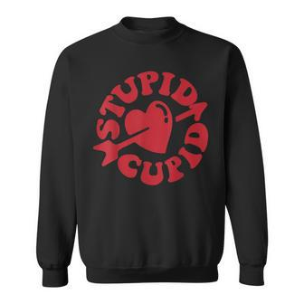 Stupid Cupid Funny Singles Awareness Arrow Sweatshirt | Mazezy UK