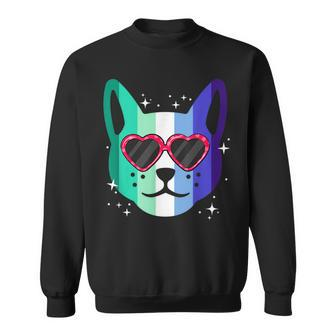 Subtle Mlm Gay Pride Funny Cat Kitten Mlm Gay Male Flag Sweatshirt | Mazezy