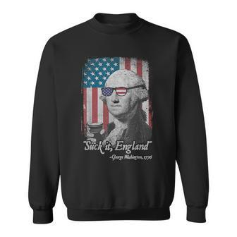 Suck It England Funny 4Th Of July George Washington 1776 Sweatshirt - Thegiftio UK