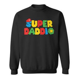 Super Gamer Dad Unleashed Celebrating Fatherly Powers Sweatshirt | Mazezy