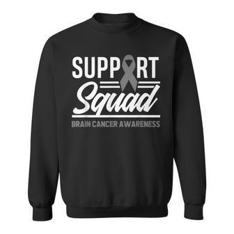 Support Squad Brain Tumor Support Brain Cancer Awareness Sweatshirt | Mazezy AU