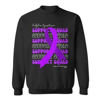 Support Squad Hodgkin Lymphoma Awareness Ribbon Fighter Hope Sweatshirt | Mazezy