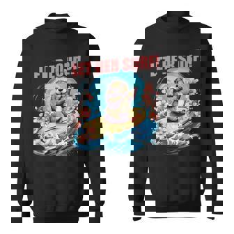 Surfing Otter 841 Funny Cute Let Her Surf Sweatshirt - Thegiftio