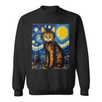 Surrealism Starry Night Donskoy Cat Sweatshirt | Mazezy