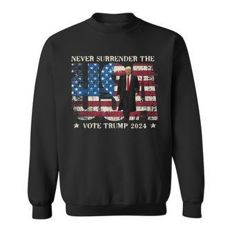 Never Surrender The Usa Grunge Vote Trump 2024 Sweatshirt | Mazezy