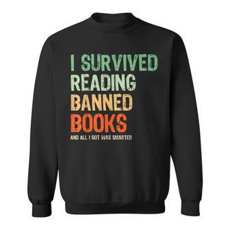 I Survived Reading Banned Books Book Lover Read Banned Books Sweatshirt - Monsterry AU