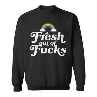 Swear Word Inappropriate Adult Fresh Out Of Fucks Sweatshirt | Seseable UK