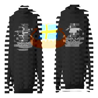 Sweden Flag Swedish Pride Sverige Viking History Nordic Gift Sweatshirt | Mazezy