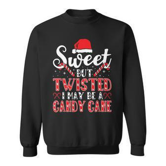 Sweet But Twistet Christmas Party Candy Cane Sweatshirt - Monsterry
