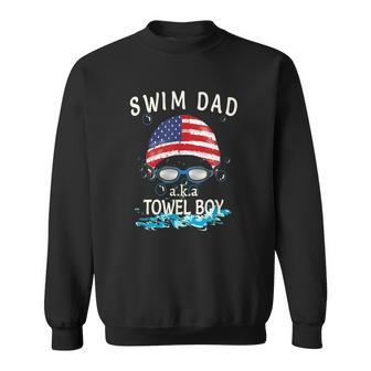 Swim Swimmer Funny Swimming Swim Dad Towel Boy Goggles Funny Gifts For Dad Sweatshirt | Mazezy