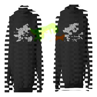 T-Rex Dinosaur Poop Corgi Dog Sweatshirt | Mazezy