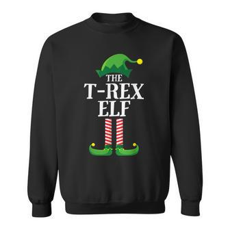 T Rex Elf Matching Family Group Christmas Party Sweatshirt | Mazezy