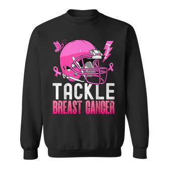 Tackle Breast Cancer Awareness Fighting American Football Sweatshirt - Seseable