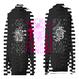 Tackle Breast Cancer Awareness Football Pink Ribbon Leopard Sweatshirt | Mazezy