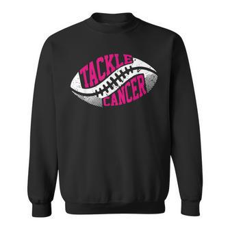Tackle Football Ball Pink Ribbon Breast Cancer Awareness Sweatshirt