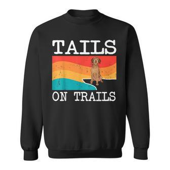 Tails On Trails Wirehaired Vizsla Dog Hiking Sweatshirt | Mazezy