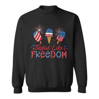 Tasted Like Freedom Independence Day 4Th Of July Freedom Funny Gifts Sweatshirt | Mazezy