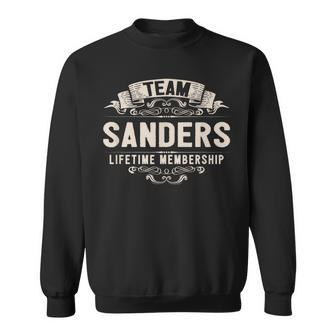 Team Sanders Lifetime Membership Retro Last Name Vintage Sweatshirt | Mazezy