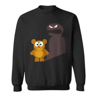 Teddy Bear Scary Shadow Sweatshirt | Mazezy