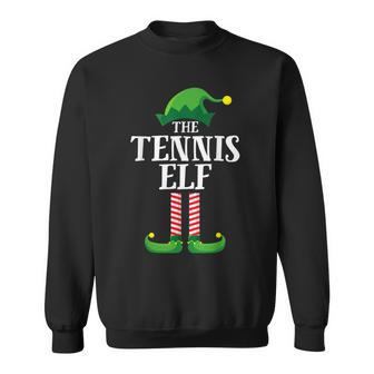 Tennis Elf Matching Family Group Christmas Party Sweatshirt - Seseable