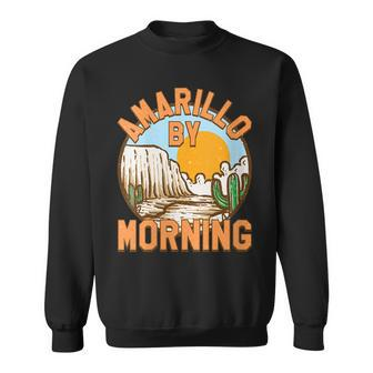 Texas Cactus Amarillo By Morning Cowgirl Rodeo Horse Girl Gift For Womens Sweatshirt | Mazezy