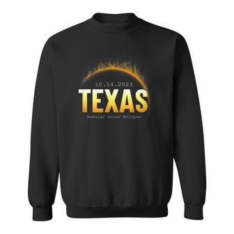 Texas Usa State Annular Solar Eclipse 14Th October 2023 Sweatshirt - Monsterry